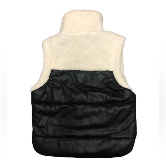Blank NYC x REVOLVE Womens Puffer Vest Jacket Vegan Leather and Sherpa XS NWT - Picture 8 of 8
